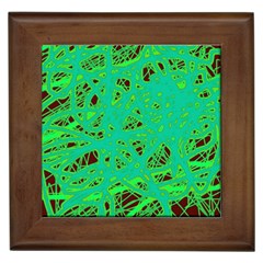 Green Neon Framed Tiles