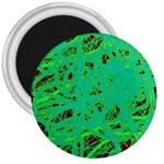 Green neon 3  Magnets Front