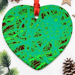 Green Neon Ornament (heart) 