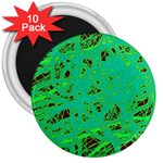 Green neon 3  Magnets (10 pack)  Front