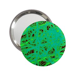 Green Neon 2 25  Handbag Mirrors