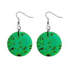 Green Neon Mini Button Earrings