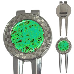 Green Neon 3-in-1 Golf Divots