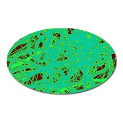 Green Neon Oval Magnet