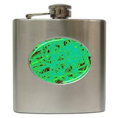 Green Neon Hip Flask (6 Oz)