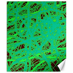 Green Neon Canvas 8  X 10 