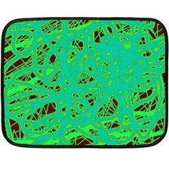 Green Neon Double Sided Fleece Blanket (mini) 