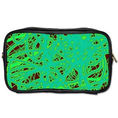 Green Neon Toiletries Bags 2-side