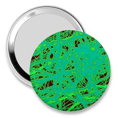 Green Neon 3  Handbag Mirrors