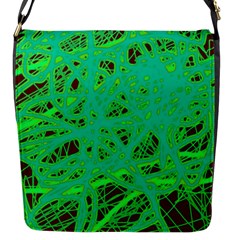 Green Neon Flap Messenger Bag (s)