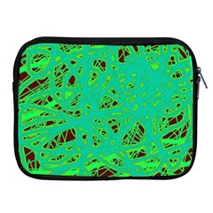 Green Neon Apple Ipad 2/3/4 Zipper Cases by Valentinaart