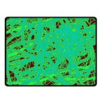 Green neon Double Sided Fleece Blanket (Small)  45 x34  Blanket Back