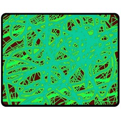 Green Neon Double Sided Fleece Blanket (medium) 