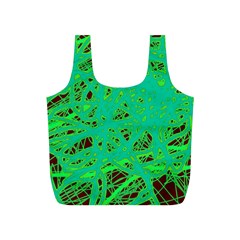 Green Neon Full Print Recycle Bags (s) 