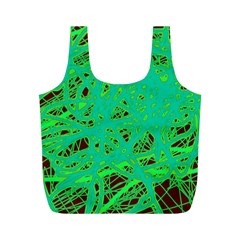 Green Neon Full Print Recycle Bags (m) 