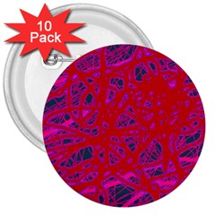 Red Neon 3  Buttons (10 Pack) 