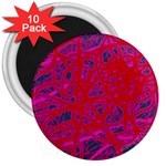 Red neon 3  Magnets (10 pack)  Front