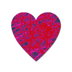 Red Neon Heart Magnet by Valentinaart