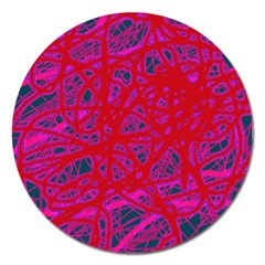 Red Neon Magnet 5  (round)