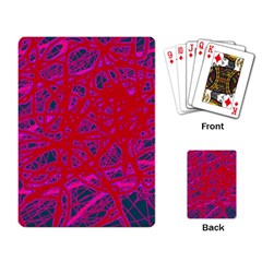 Red Neon Playing Card