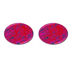 Red Neon Cufflinks (oval) by Valentinaart