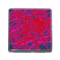 Red Neon Memory Card Reader (square) by Valentinaart