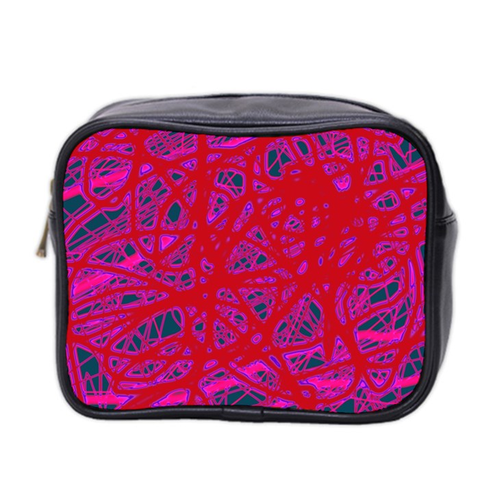 Red neon Mini Toiletries Bag 2-Side