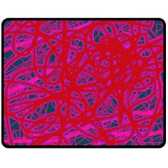 Red Neon Fleece Blanket (medium) 