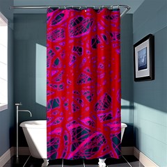 Red Neon Shower Curtain 36  X 72  (stall)  by Valentinaart