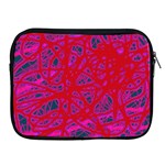 Red neon Apple iPad 2/3/4 Zipper Cases Front