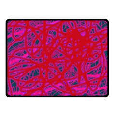 Red Neon Double Sided Fleece Blanket (small) 