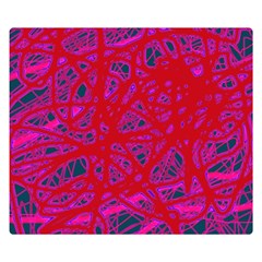 Red Neon Double Sided Flano Blanket (small) 