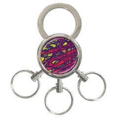 Abstract High Art 3-ring Key Chains