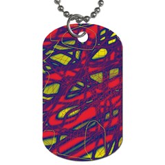 Abstract High Art Dog Tag (one Side) by Valentinaart