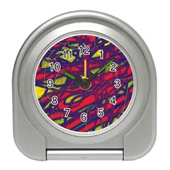 Abstract High Art Travel Alarm Clocks by Valentinaart