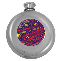 Abstract High Art Round Hip Flask (5 Oz)