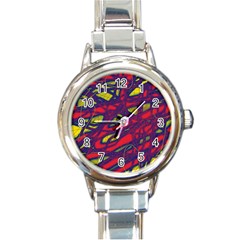 Abstract High Art Round Italian Charm Watch