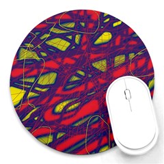 Abstract High Art Round Mousepads