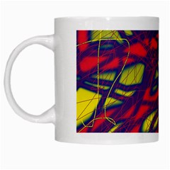 Abstract High Art White Mugs