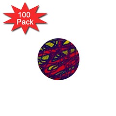 Abstract High Art 1  Mini Buttons (100 Pack)  by Valentinaart