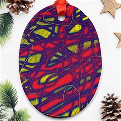 Abstract High Art Oval Ornament (two Sides) by Valentinaart