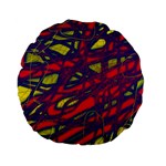 Abstract high art Standard 15  Premium Flano Round Cushions Front