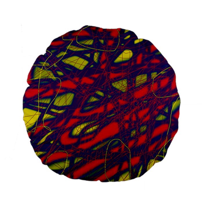 Abstract high art Standard 15  Premium Flano Round Cushions