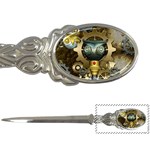 Steampunk, Awesome Owls With Clocks And Gears Letter Openers Front