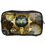 Steampunk, Awesome Owls With Clocks And Gears Toiletries Bags Front