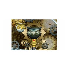 Steampunk, Awesome Owls With Clocks And Gears Satin Wrap