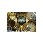 Steampunk, Awesome Owls With Clocks And Gears Satin Wrap Front