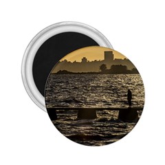 River Plater River Scene At Montevideo 2 25  Magnets by dflcprints