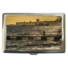 River Plater River Scene At Montevideo Cigarette Money Cases by dflcprints