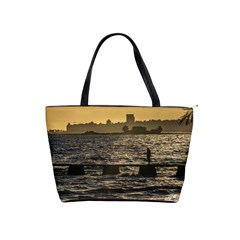 River Plater River Scene At Montevideo Shoulder Handbags